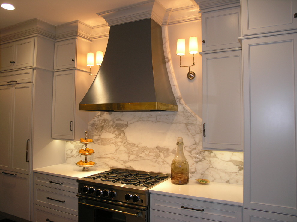 This is an example of a transitional kitchen in Charlotte.