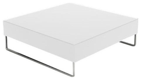 Park Square Large Coffee Table White Contemporary Tables Park Square Large Coffee Table White