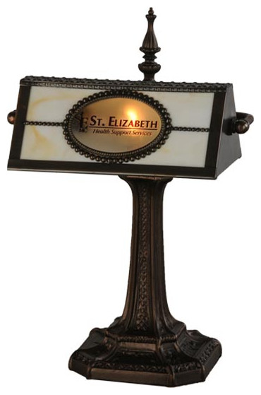 17H Personalized St. Elizabeth's Hospital Banker's Lamp
