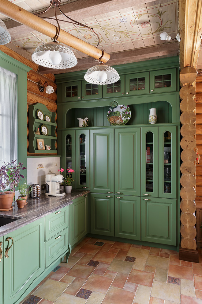 Дизайн кухни в деревянном доме (60 фото)