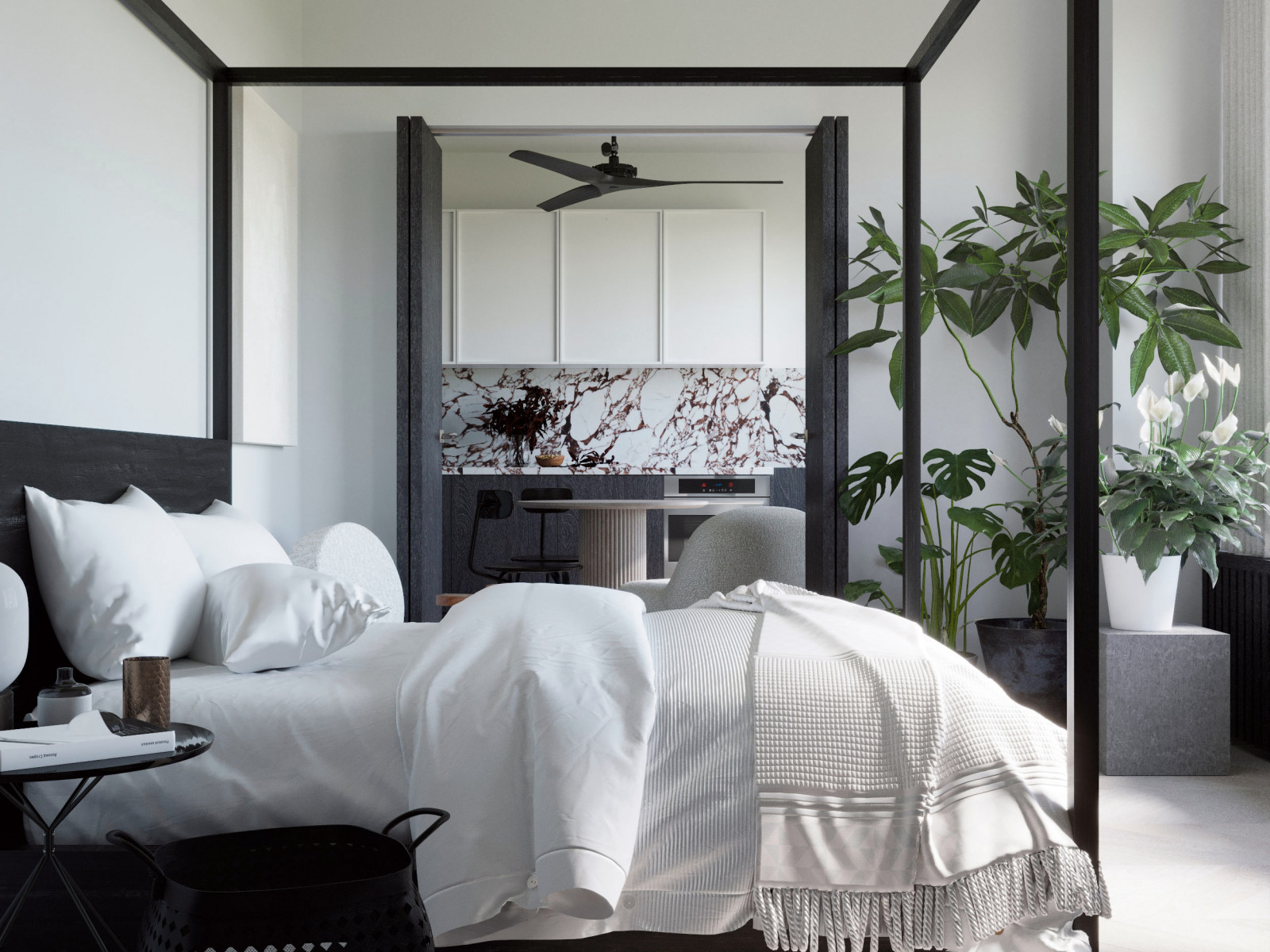 ЧЕРНО-БЕЛАЯ КВАРТИРА ДЛЯ ДЕВУШКИ