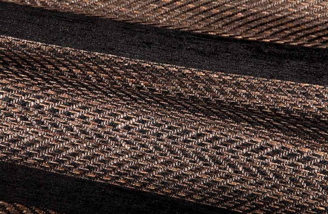 Hickory Striped Upholstery Fabric in Espresso