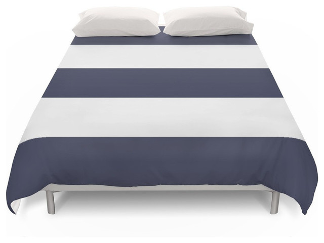 Navy And White Stripe Duvet Cover Beach Style Duvet Covers And