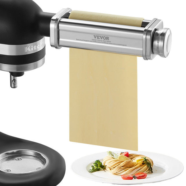 VEVOR Pasta Attachment for KitchenAid Stand Mixer Stainless Steel Sheet Roller