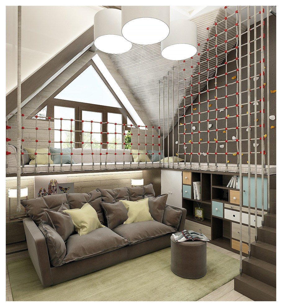 Двухэтажный дом в современном стиле