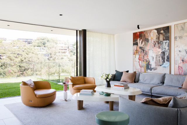 BAY VIEW HOUSE contemporary-living-room