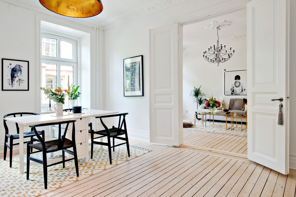 Photo of a scandinavian family room in Gothenburg.