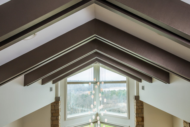 Great Room Ceiling Featuring Douglas Fir 1 X10 Painted Grey