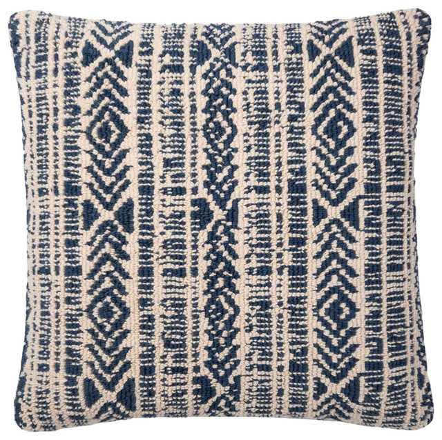 Loloi Decorative Throw Pillow 22 X 22 Cover W Down Blue