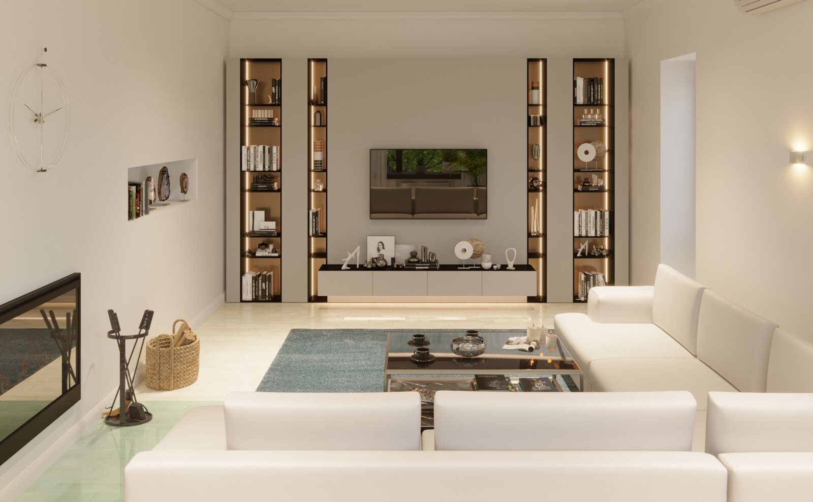 Дизайн-проект гостиной частного дома в Тольятти