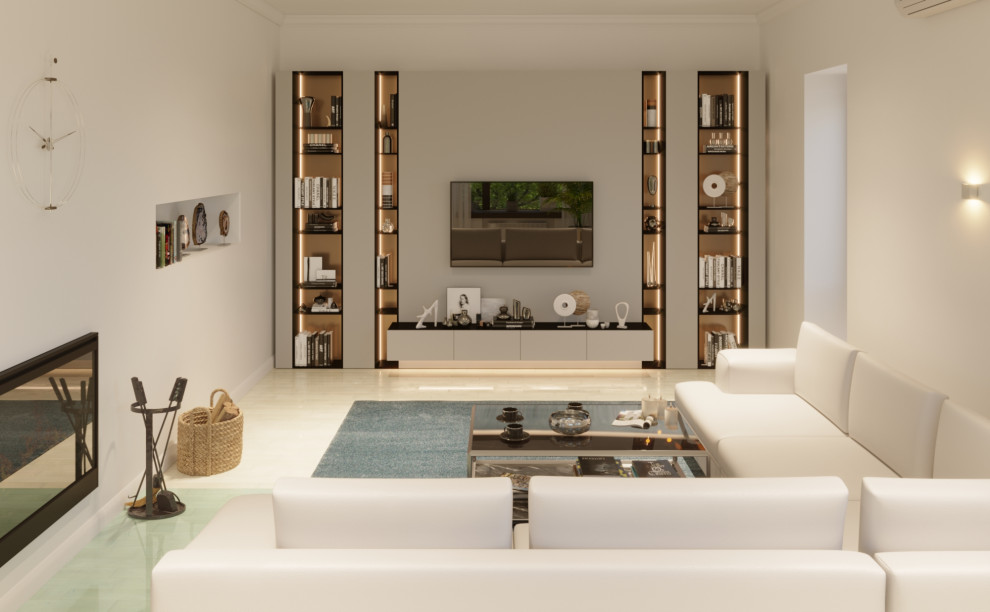 Дизайн-проект гостиной частного дома в Тольятти