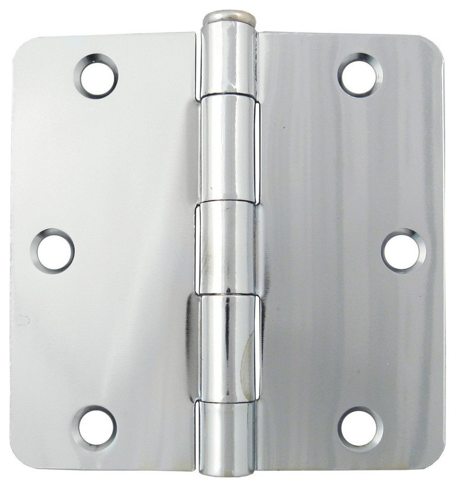 3.5 x 1/4R Standard Hinge 1PR US26 Polished Chrome Traditional
