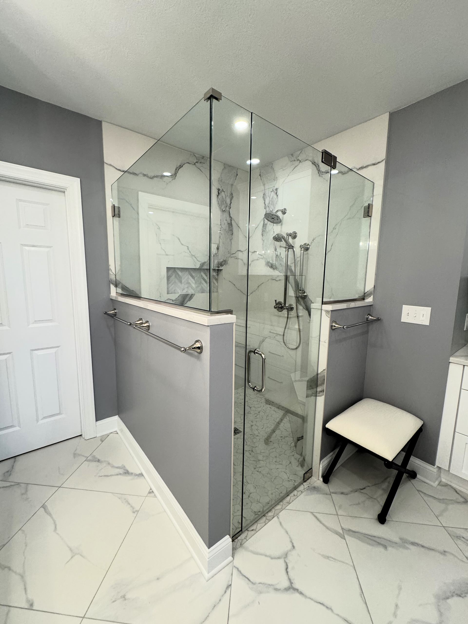 Sophisticated Haven. Primary bathroom renovation