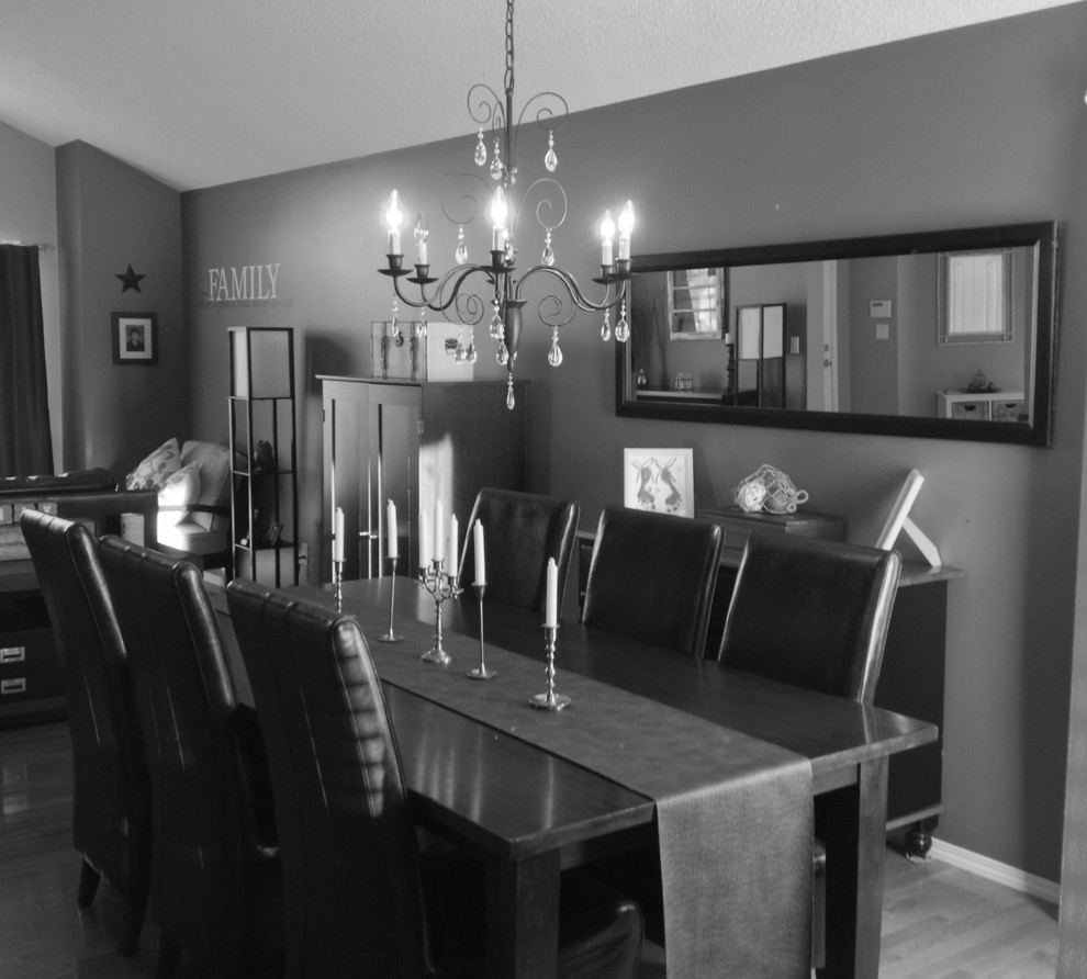 Design ideas for a mid-sized country dining room in Edmonton.