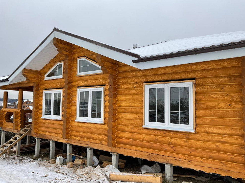 Шлифовка сруба, утепление, покраска масловоском, теплый шов