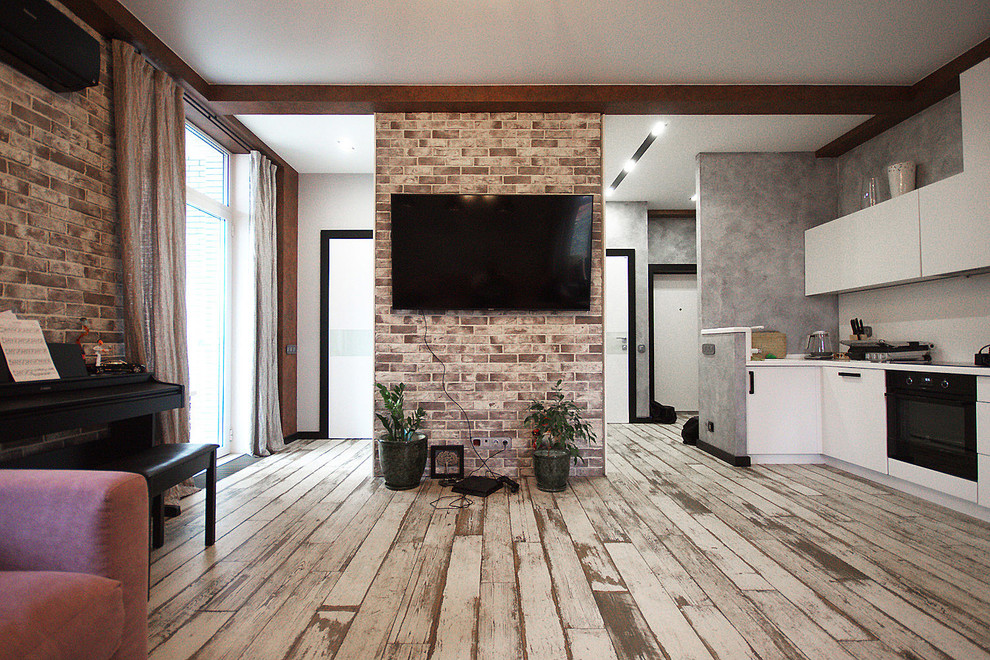 Вид с дивана на ТВ зону