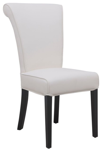 Leisuremod Eden Contemporary Faux Leather Dining Chair White Leisuremod Eden Contemporary Faux Leather Dining Chair White Single Transitional