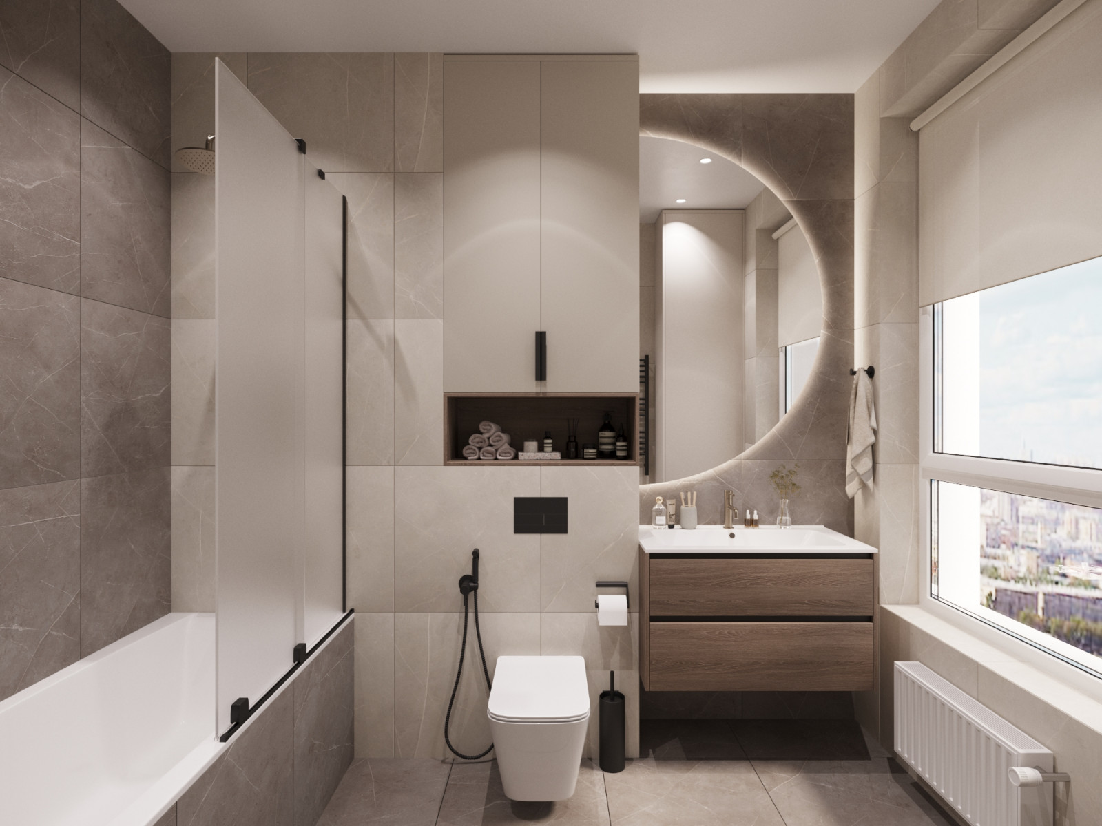 Дизайн интерьера евротрехкомнатной квартиры 65 м2