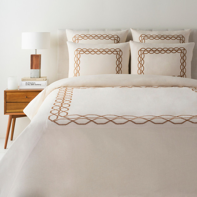 Afia Duvet Set Contemporary Covers And Sets By Surya - Cream And Tan King Bedding Afia Duvet Set Contemporary Covers And Sets By Surya - Cream And Tan King Bedding