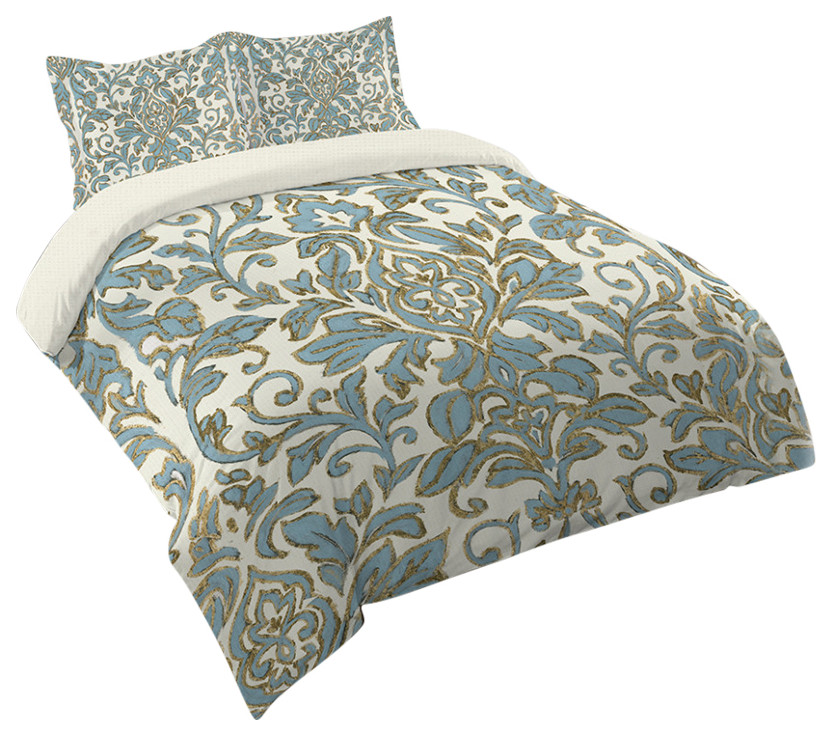 Antique Damask King Comforter, King Traditional Comforters And