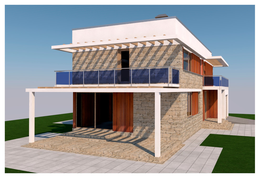 Коттедж с эксплуатируемой кровлей, 2018-19гг.