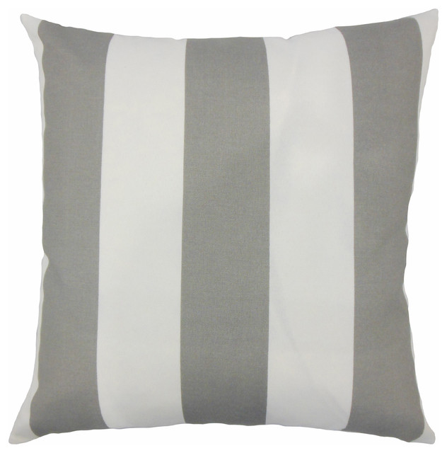 The Pillow Collection Velten Striped Bedding Sham Pink Green Euro