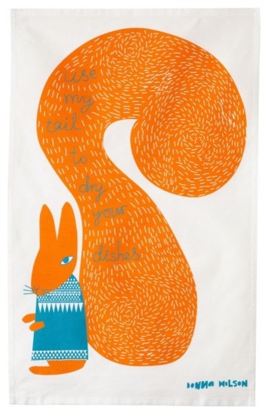 Use My Tail Squirrel Tea Towel