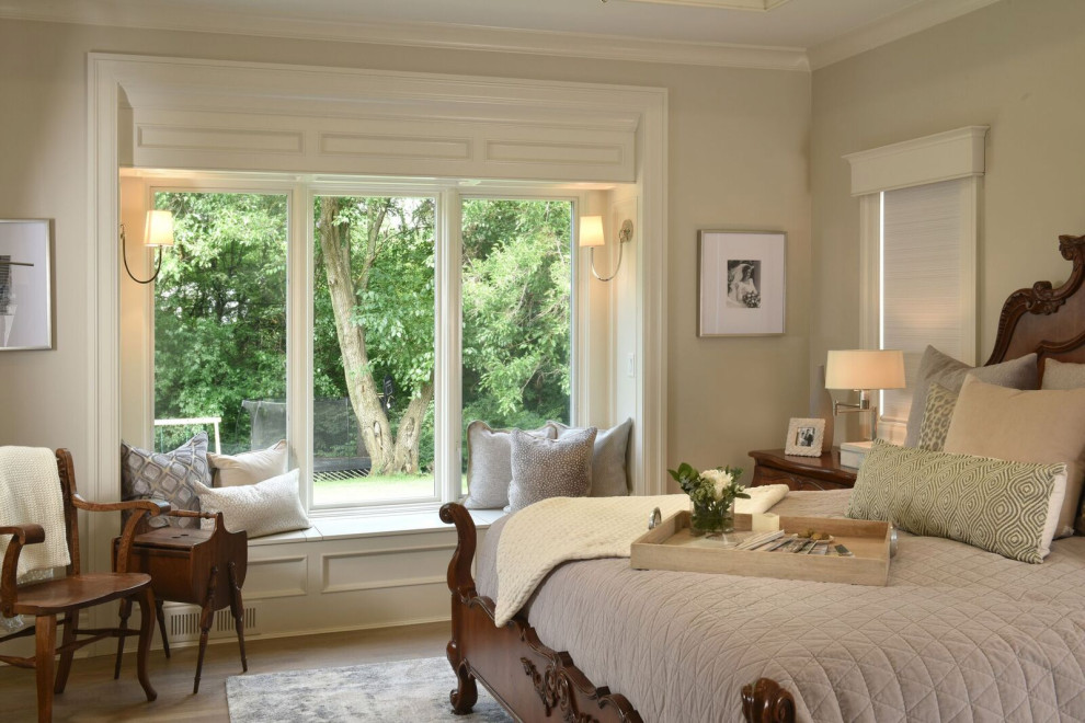 Inspiration for a transitional bedroom in Other.