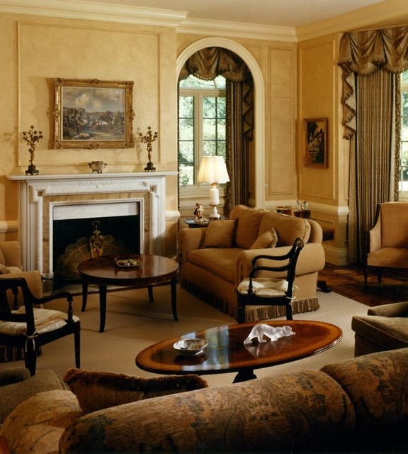 Traditional English Living Room Gallery - Boston Design ...