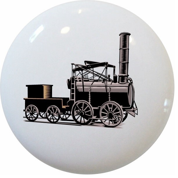 Vintage Train Ceramic Cabinet Drawer Knob Contemporary Cabinet