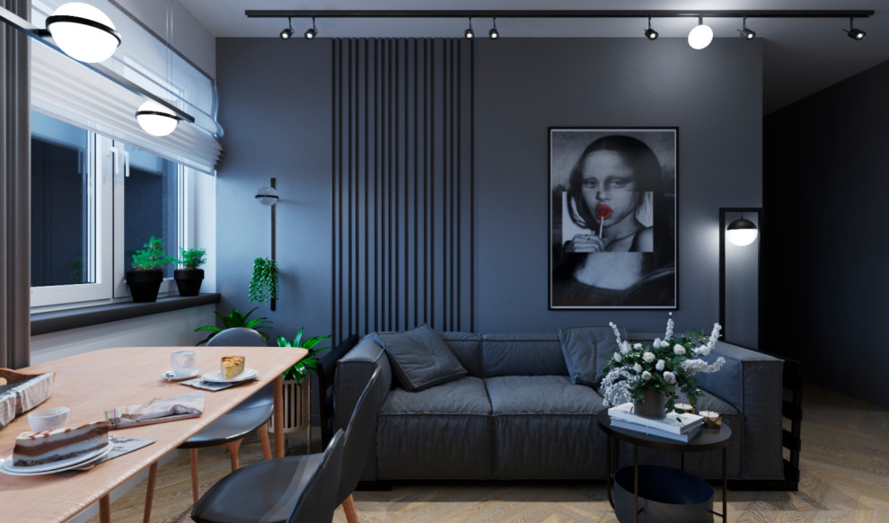 Визуализация кухни-гостиной