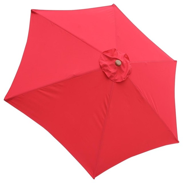 6 Rib Umbrella Replacement Canopy Cover Contemporary Outdoor Accessories By Yescom Houzz - How To Replace Patio Umbrella Canopy
