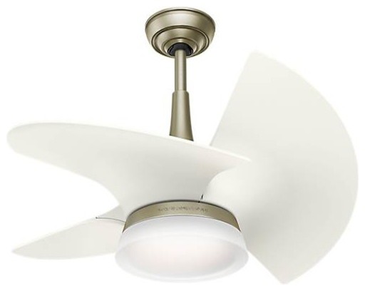 Casablanca Orchid 30 Ceiling Fan With Light With Wall Control Pewter Revival