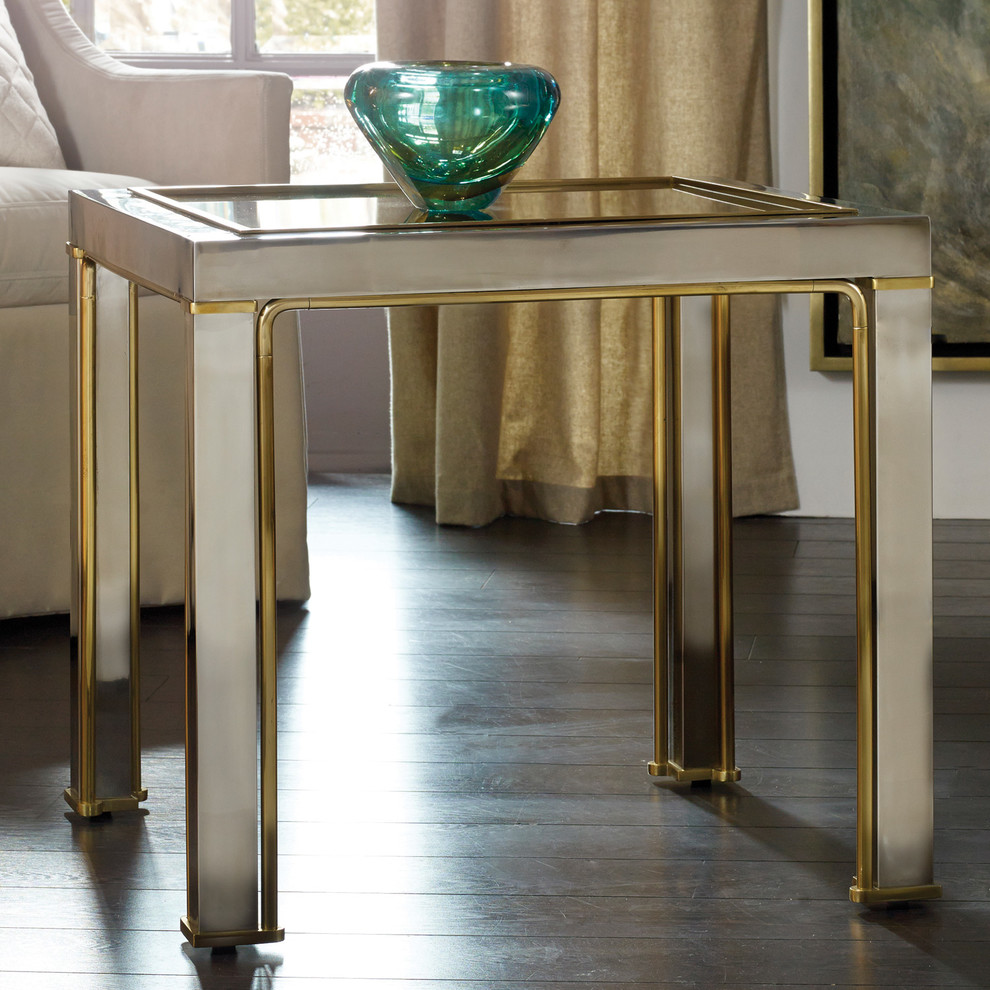 Modern History Home Transitional Metal Side Table