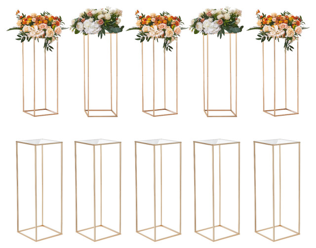 VEVOR 10PCS 31.5inch Tall Wedding Flower Stand Display Rack Acrylic Laminate Contemporary