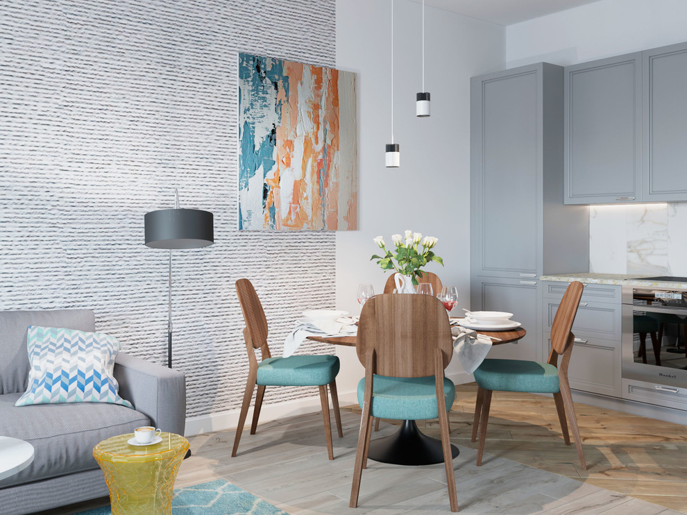 Квартира для семьи "Из трешки в четырехкомнатную". 3 D визуализация.