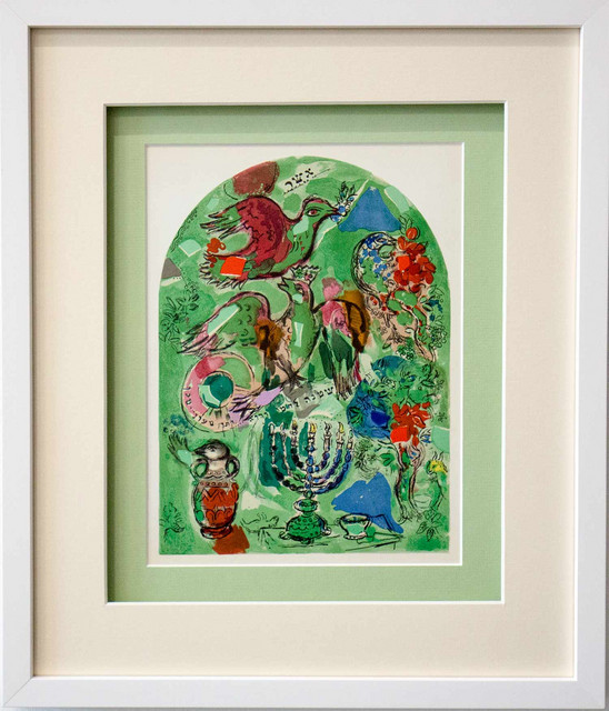 Marc CHAGALL "Asher" Lithograph LIMITED Edition w/ Cat .Ref.c49 w/Gallery Frame