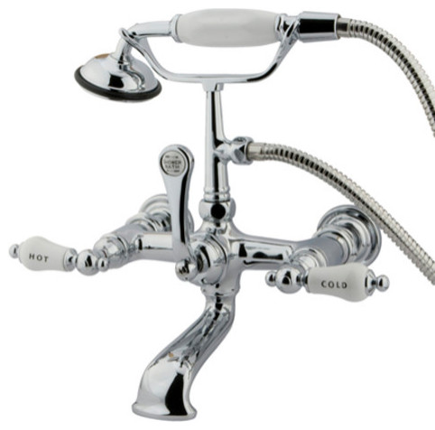 Kingston Brass CC556T Vintage Wall Mounted Clawfoot Tub Filler - Polished