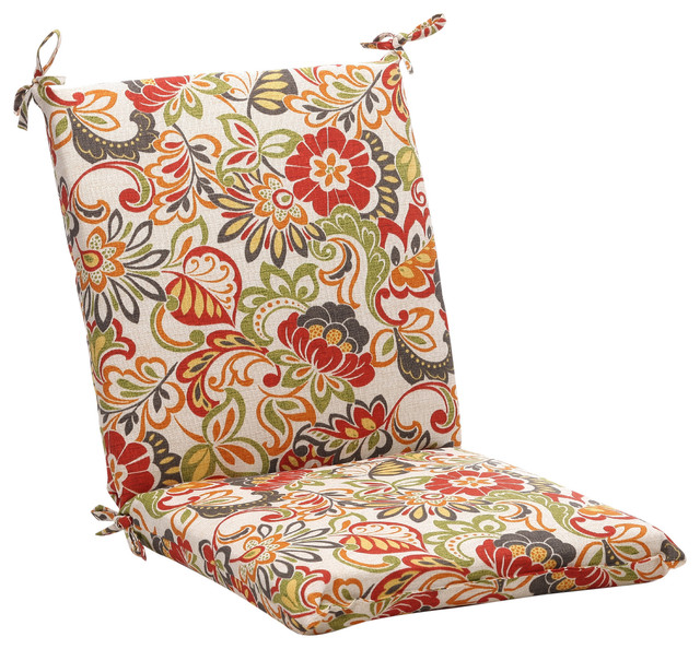 Zoe Multicolor Squared Corners Chair Cushion - Farmhouse - Outdoor ...