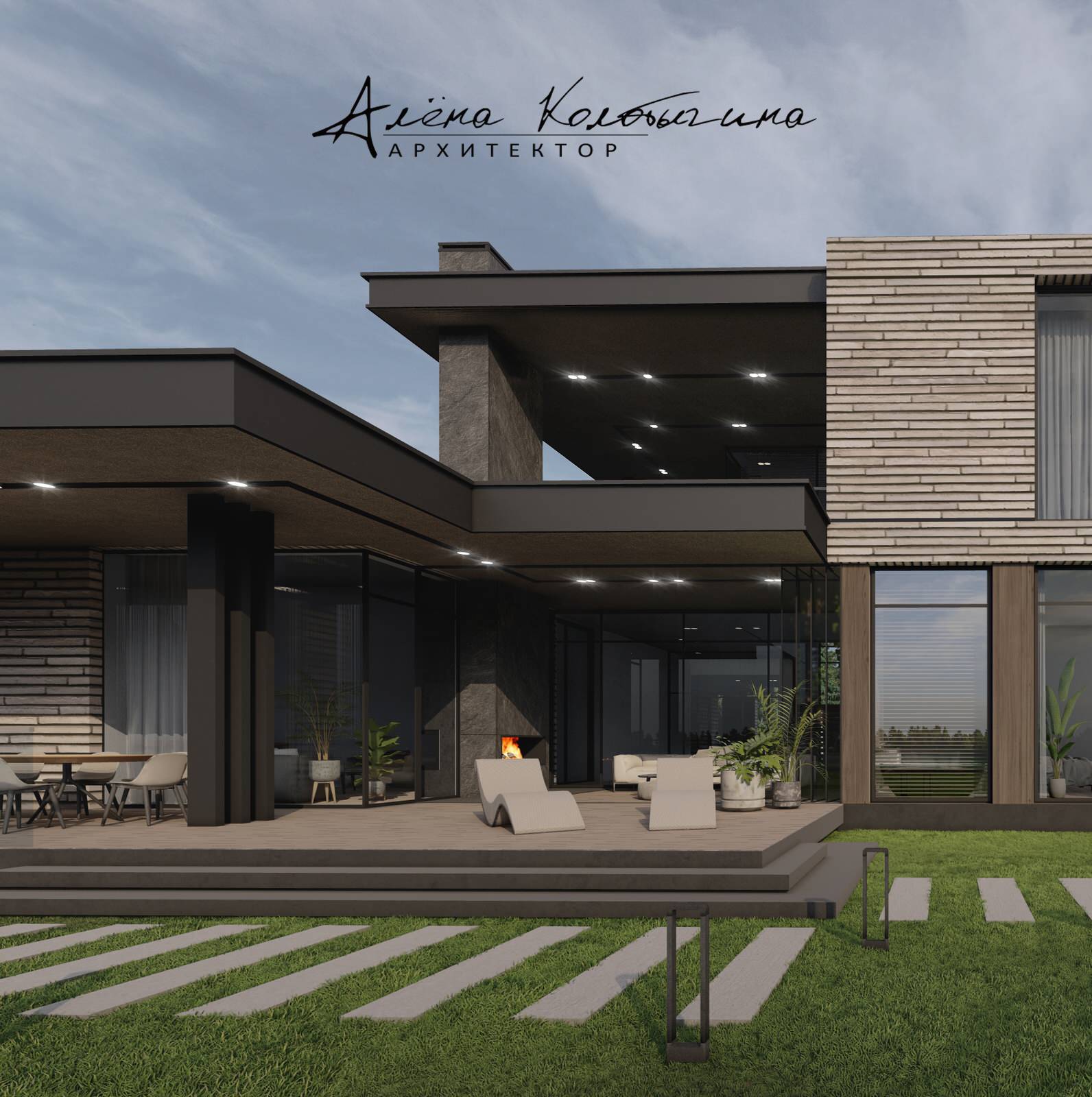 Дом в стиле европейский минимализм 712 м.кв