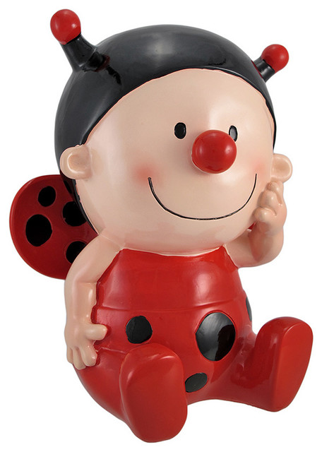 Sweet Little Lady Bug Baby Coin Bank 10 In.