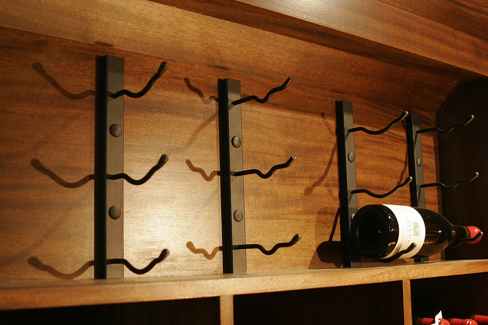 Wine cellar - large traditional wine cellar idea in Charlotte