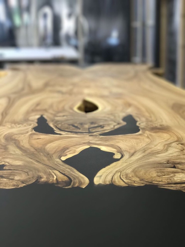 Обеденный стол «Близнецы» из слэбов