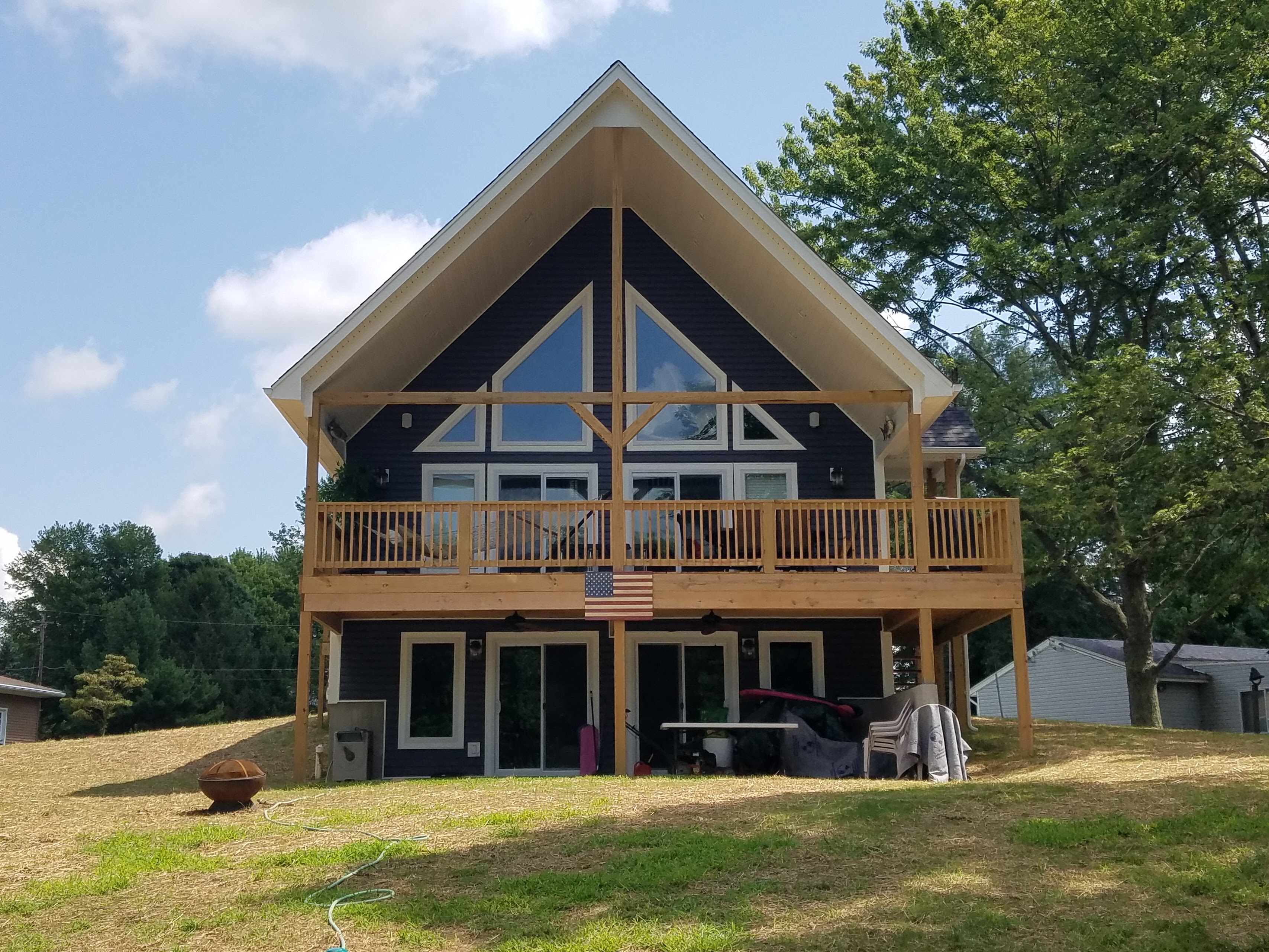 Blue Gable Roof Custom Home