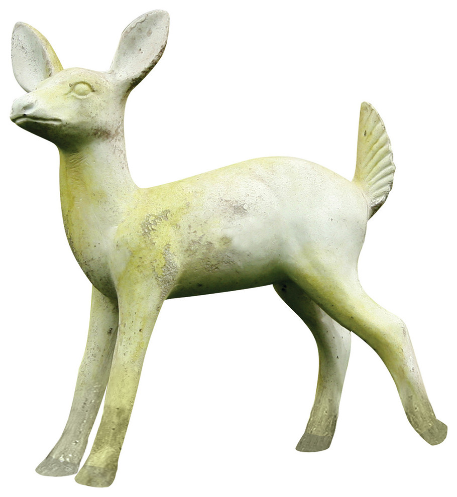 Deer Fawn Garden Statue Rustic Garden Statues And Yard Art by