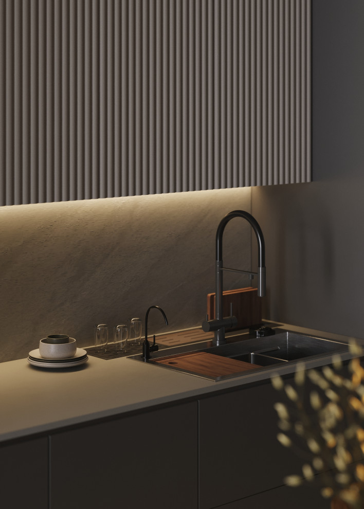 Кухня в большом доме.