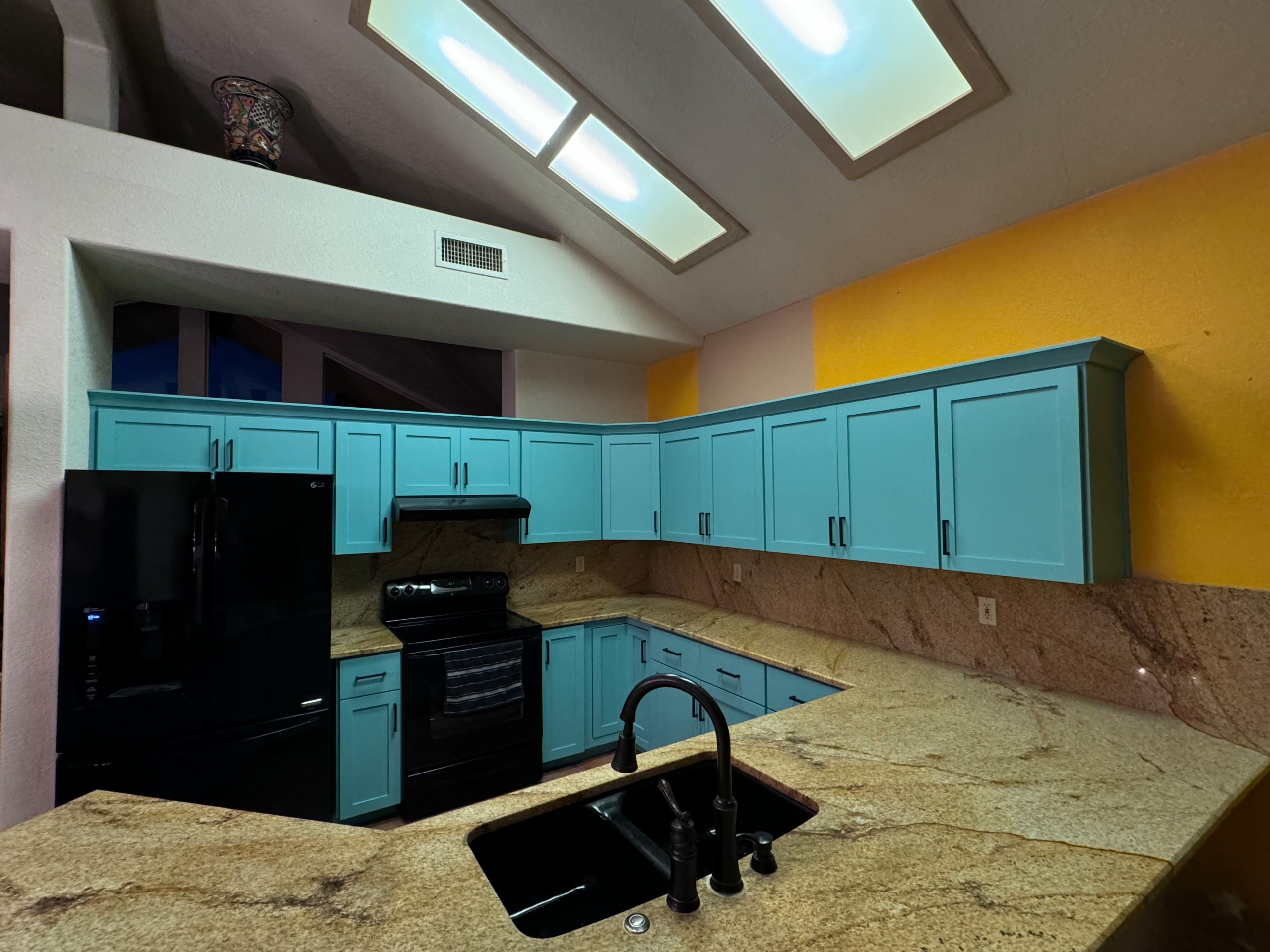 Teal Kitchen Cabinet Paint