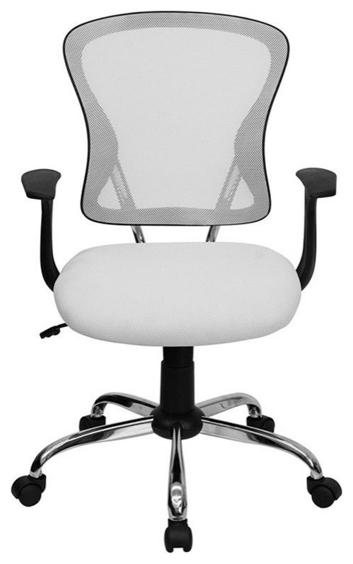 Flash Furniture Mid Back Mesh Office Chair in White