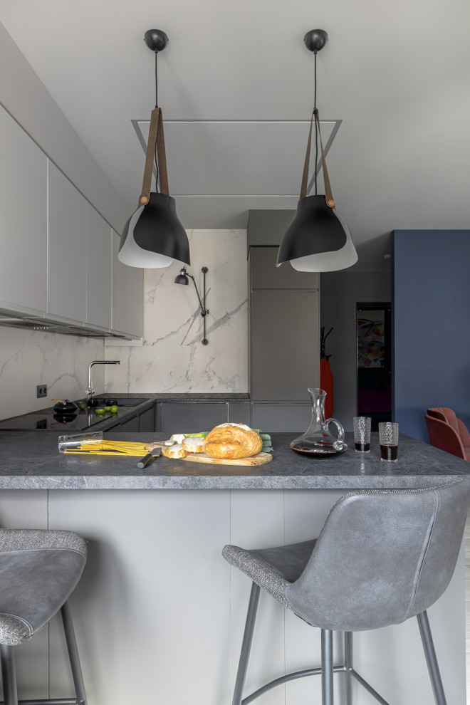 Private apartment with comics wall art.