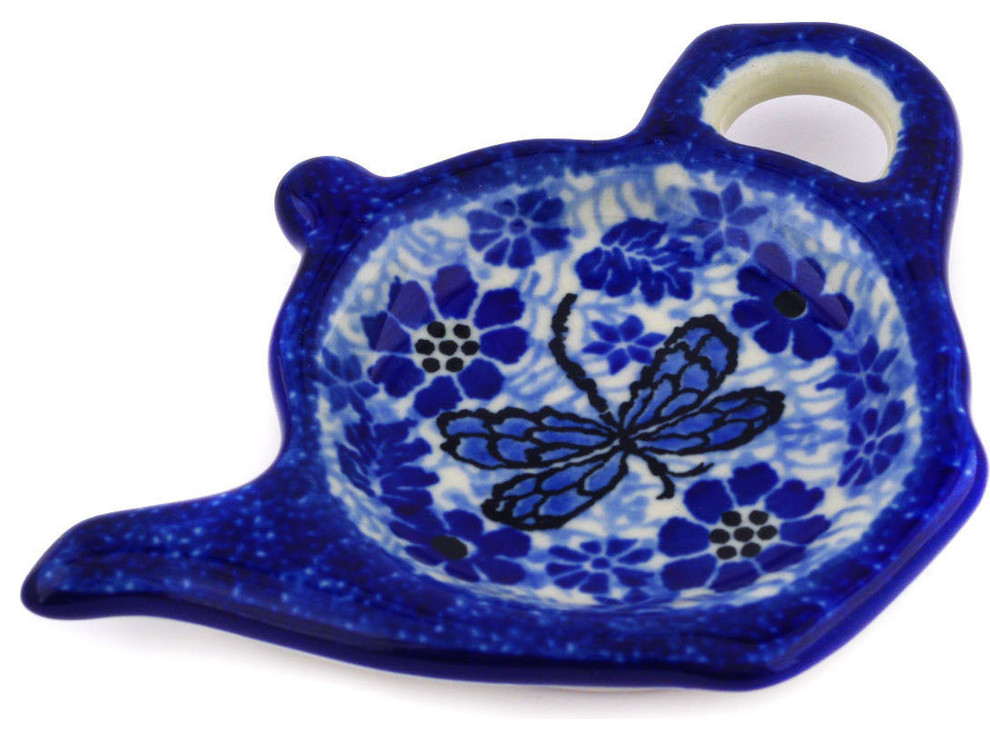 Polmedia Polish Pottery 5 Stoneware Tea Bag Or Lemon Plate Mediterranean Specialty Serveware By Polmedia Polish Pottery